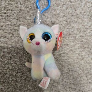 KittyCorn TY Beeny Key Chain Grab bag w/ Unicorn lights and hair ties NWT
